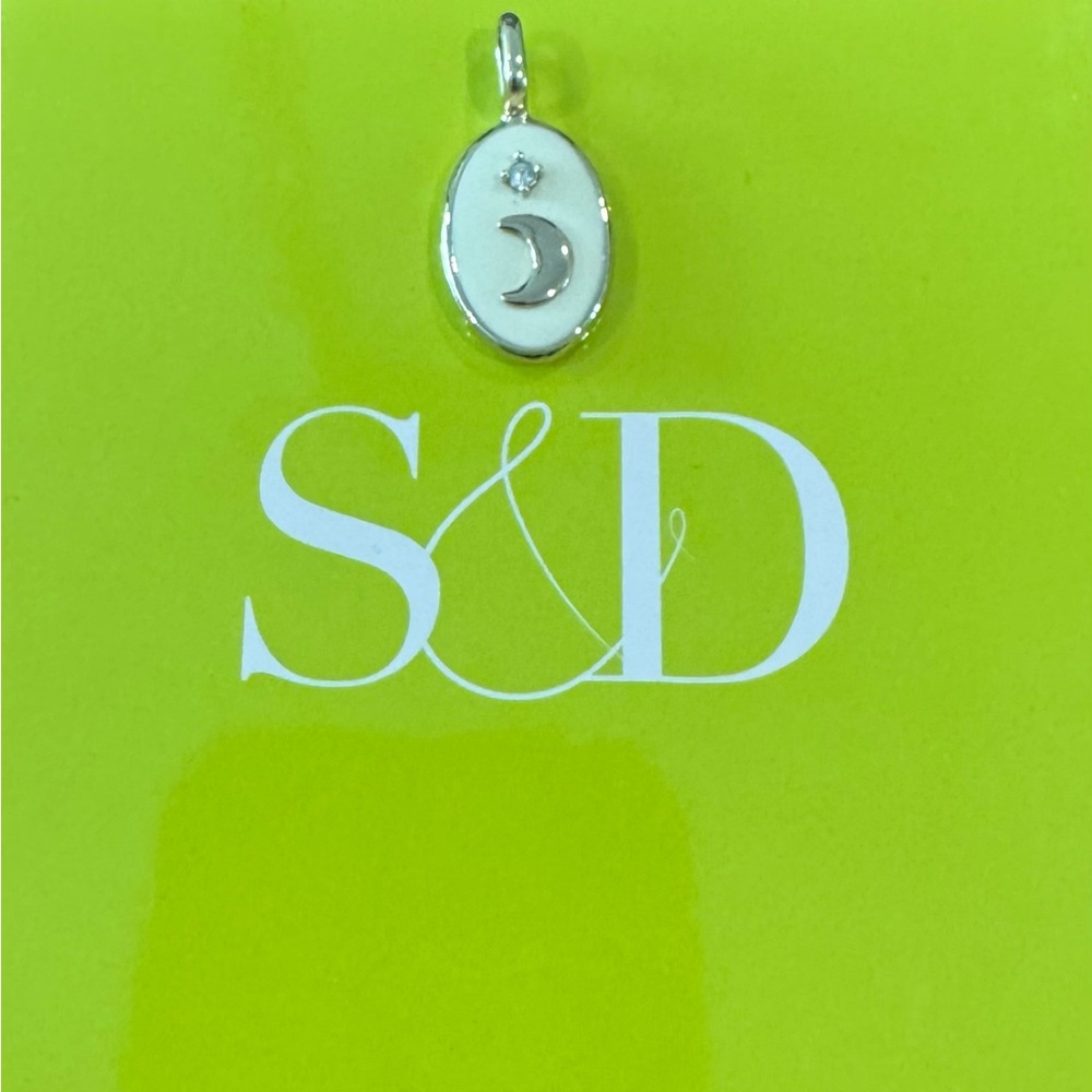 Stella & Dot gold oval Moon & Star Charm Pendant